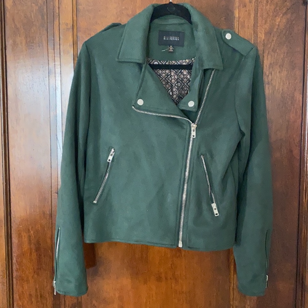 Blu Pepper suede green jacket